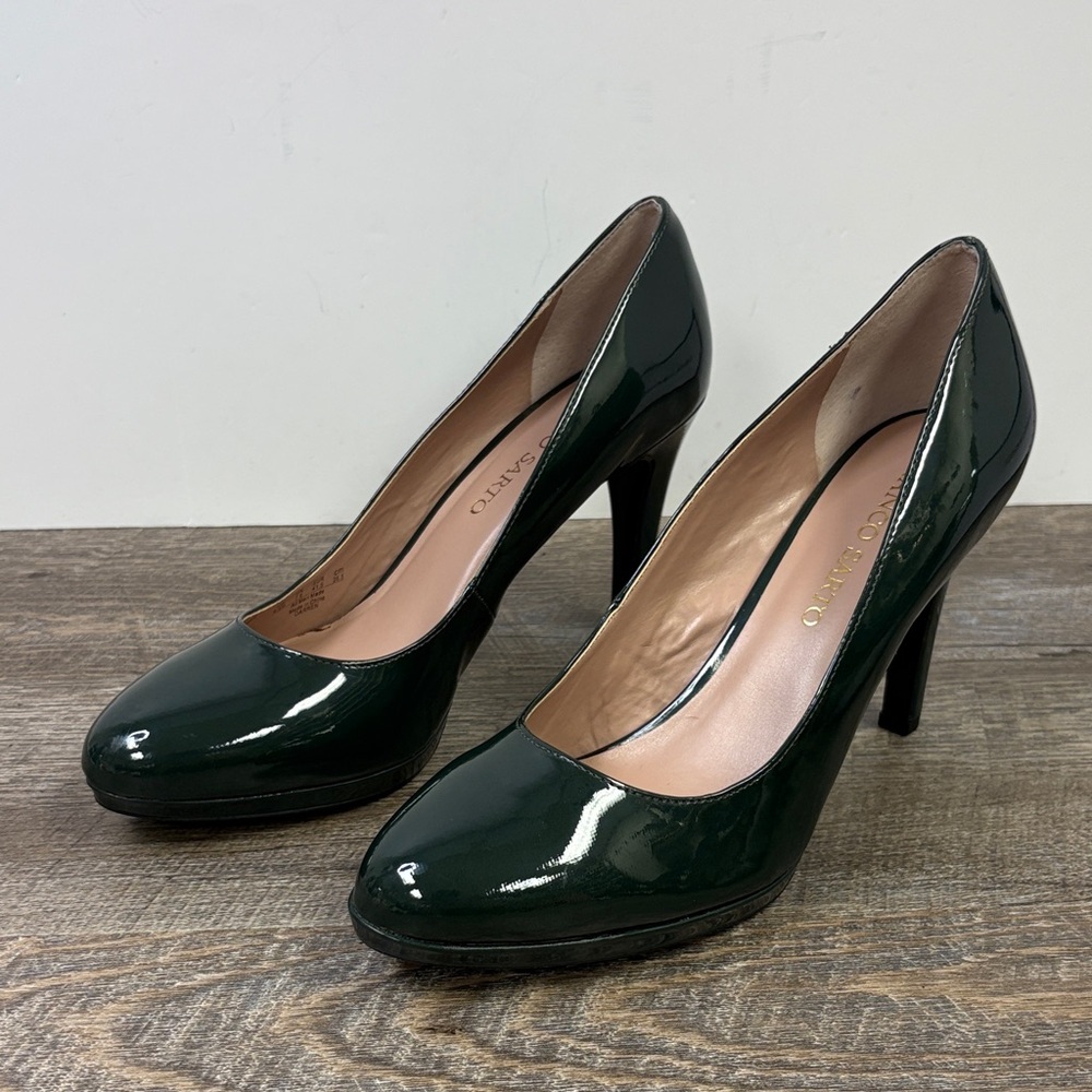 Franco Sarto Darren Green Patent Leather Pumps – Size 9.5